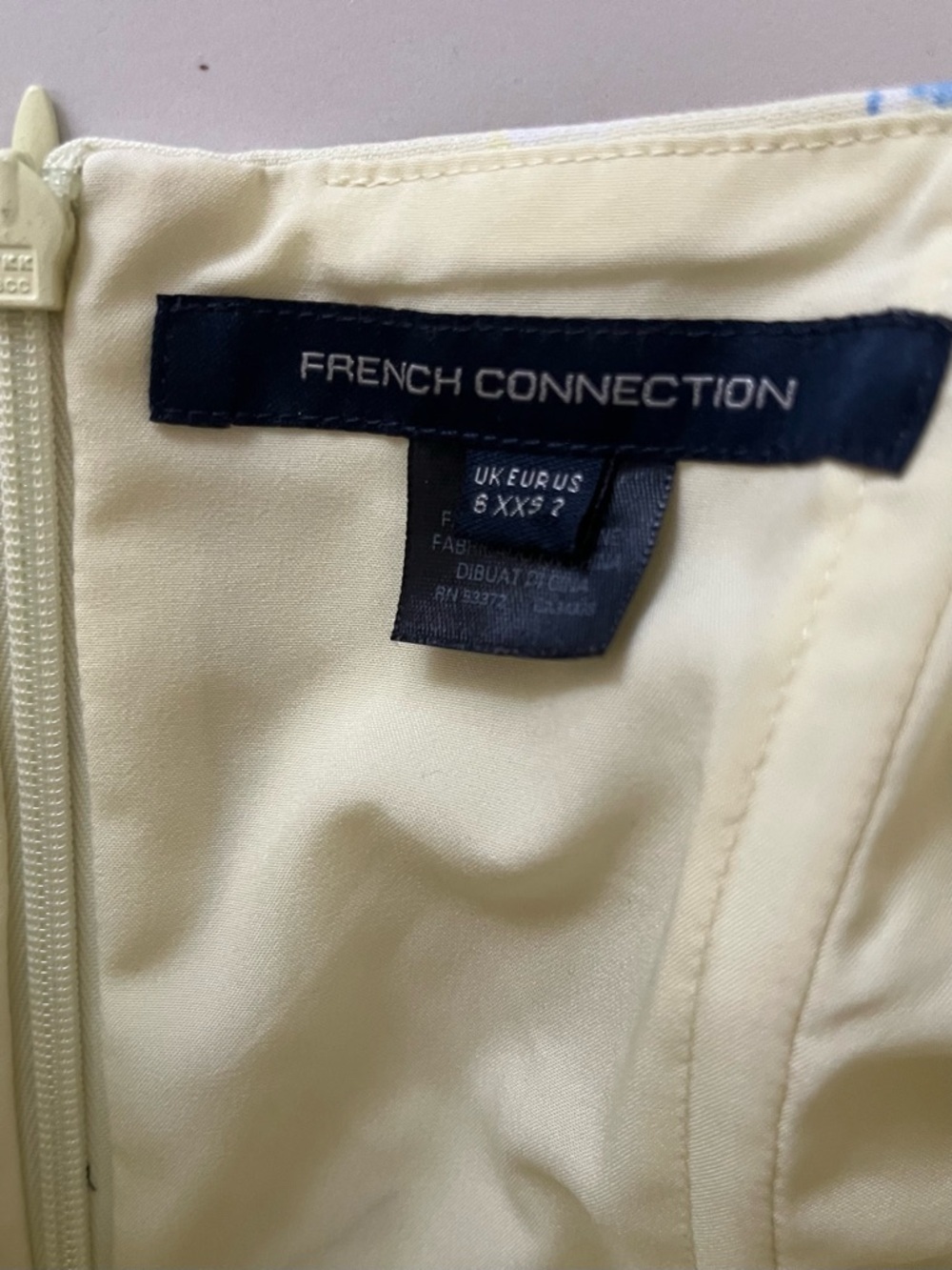French Connection Cream Slip romper with Hidden Zip - Picture 2 of 8